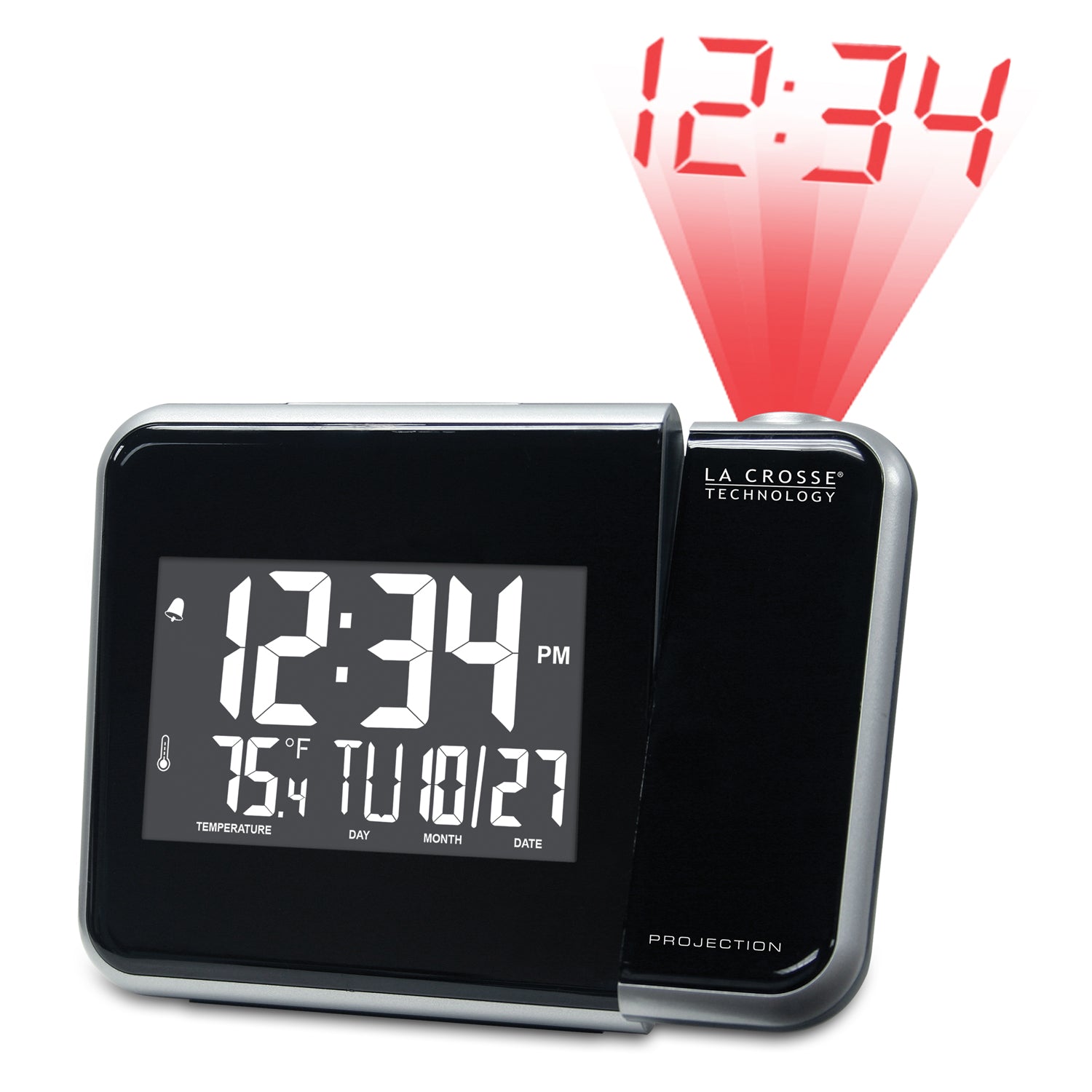 W85923 Projection Alarm Clock with Indoor Temperature La Crosse