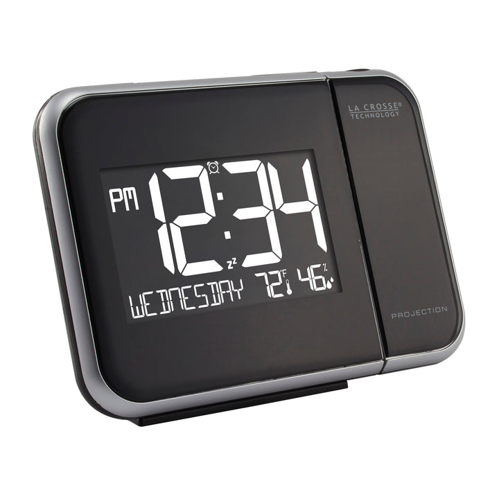 616-1412V4 Projection Alarm Clock with Indoor Temp/Humidity and Backli