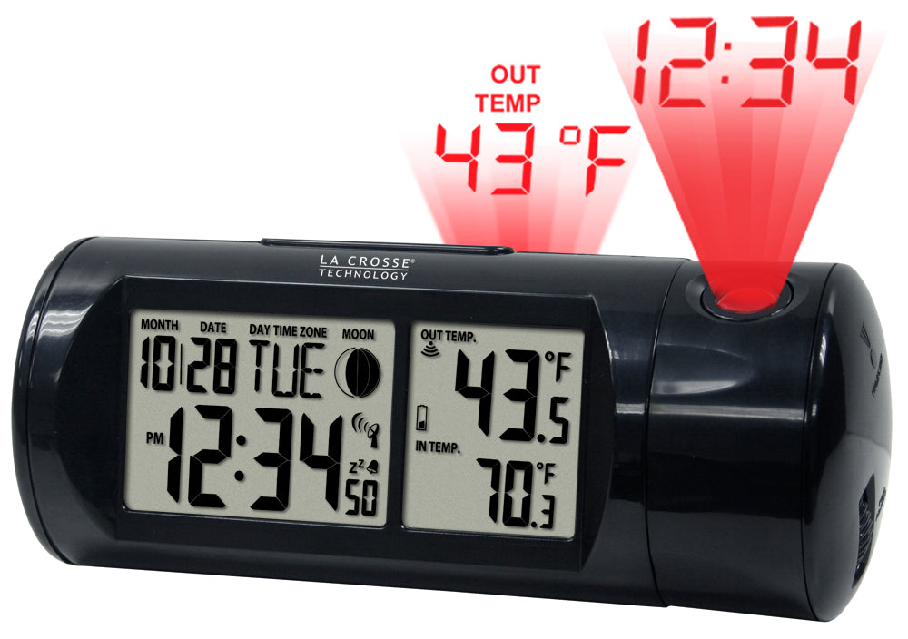 616-143V2 Projection Alarm Clock with Indoor/Outdoor Temperature