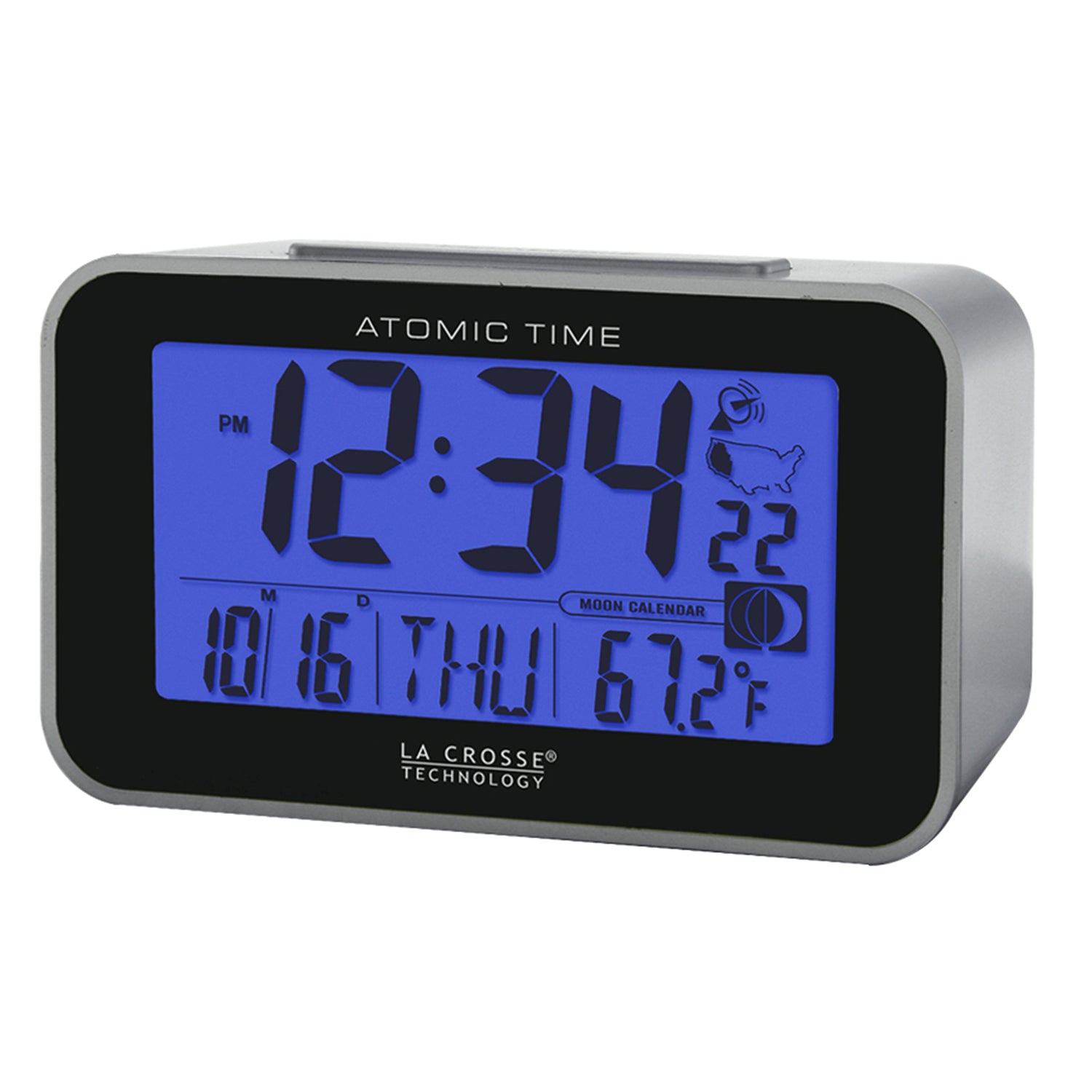 Atomic Alarm Clock with Moon Phase | Digital Clocks | La Crosse