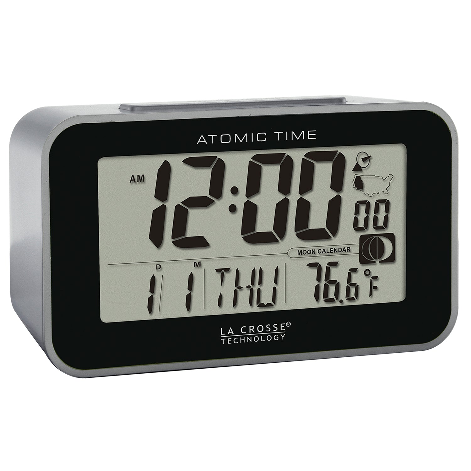 Atomic Alarm Clock with Moon Phase | Digital Clocks | La Crosse