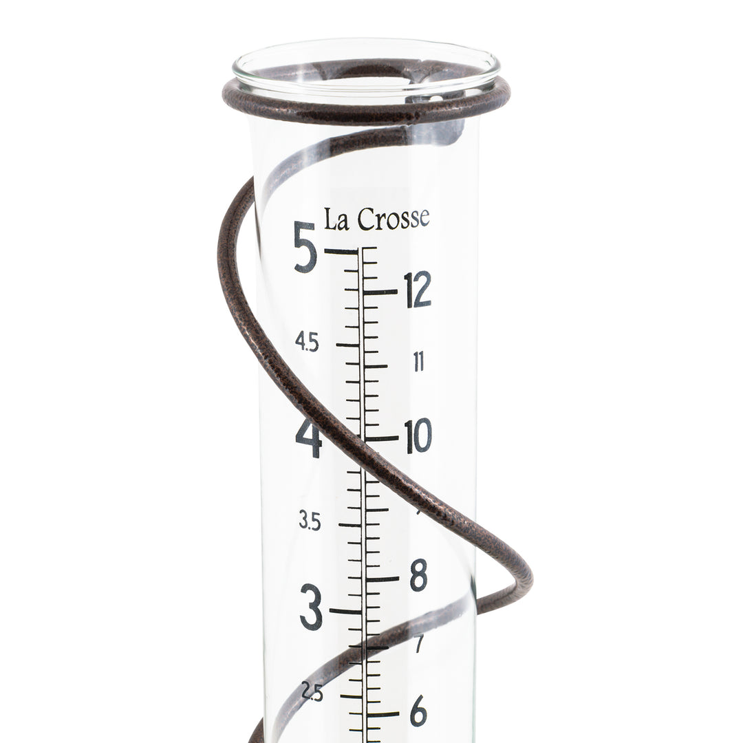 Glass Rain Gauge Replacement Tube Frienda 4-Pack Glass Rain Gauges - 5" Dual-Scale (Inches & Mm) For Garden/Weather Tracking Outdoor Rain Gauges For Yard