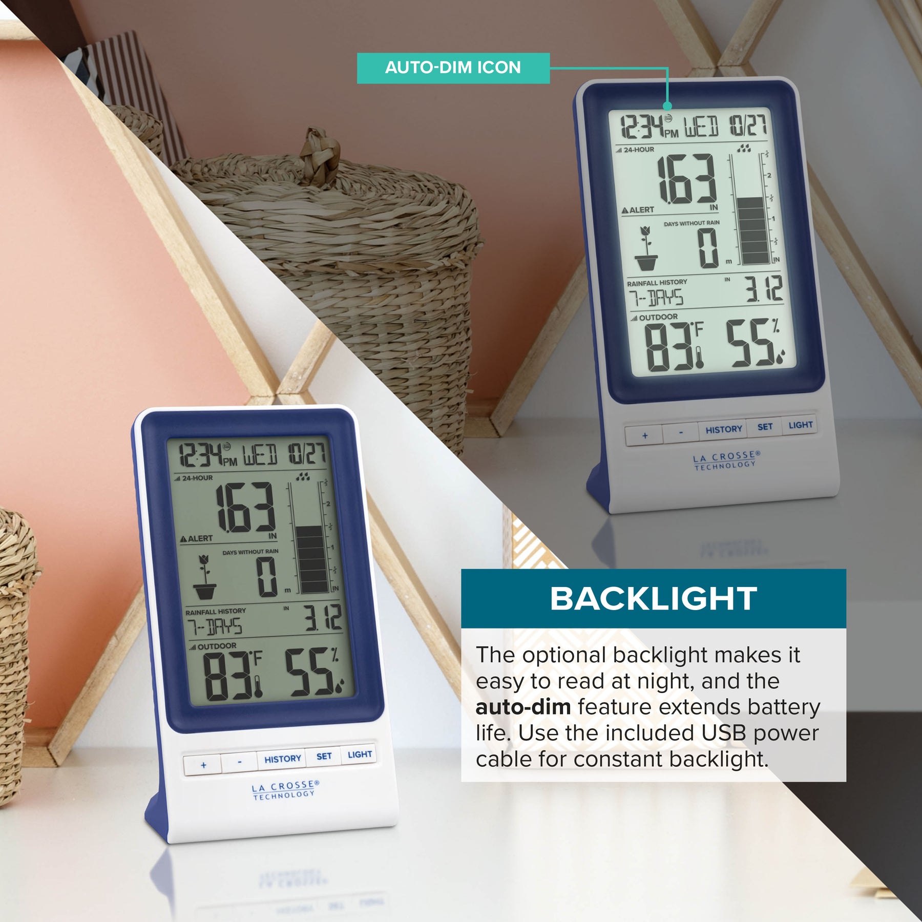 The Waterfall Rain Gauge by La Crosse Technology™