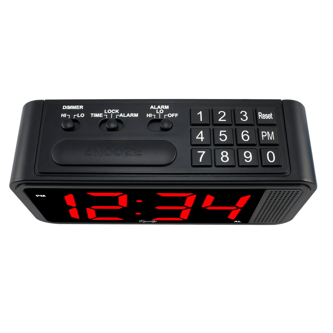 75905 1.8 inch LED Quick Set Alarm Clock with High/Low Dimmer