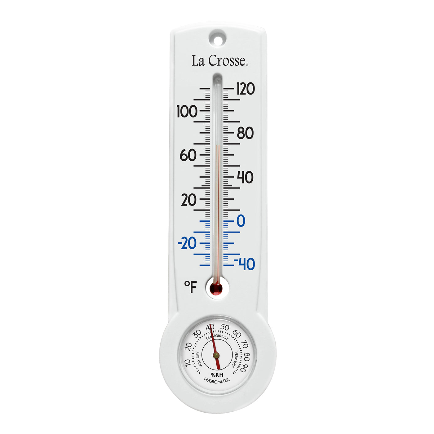 Indoor/Outdoor Tube Thermometer with Hygrometer