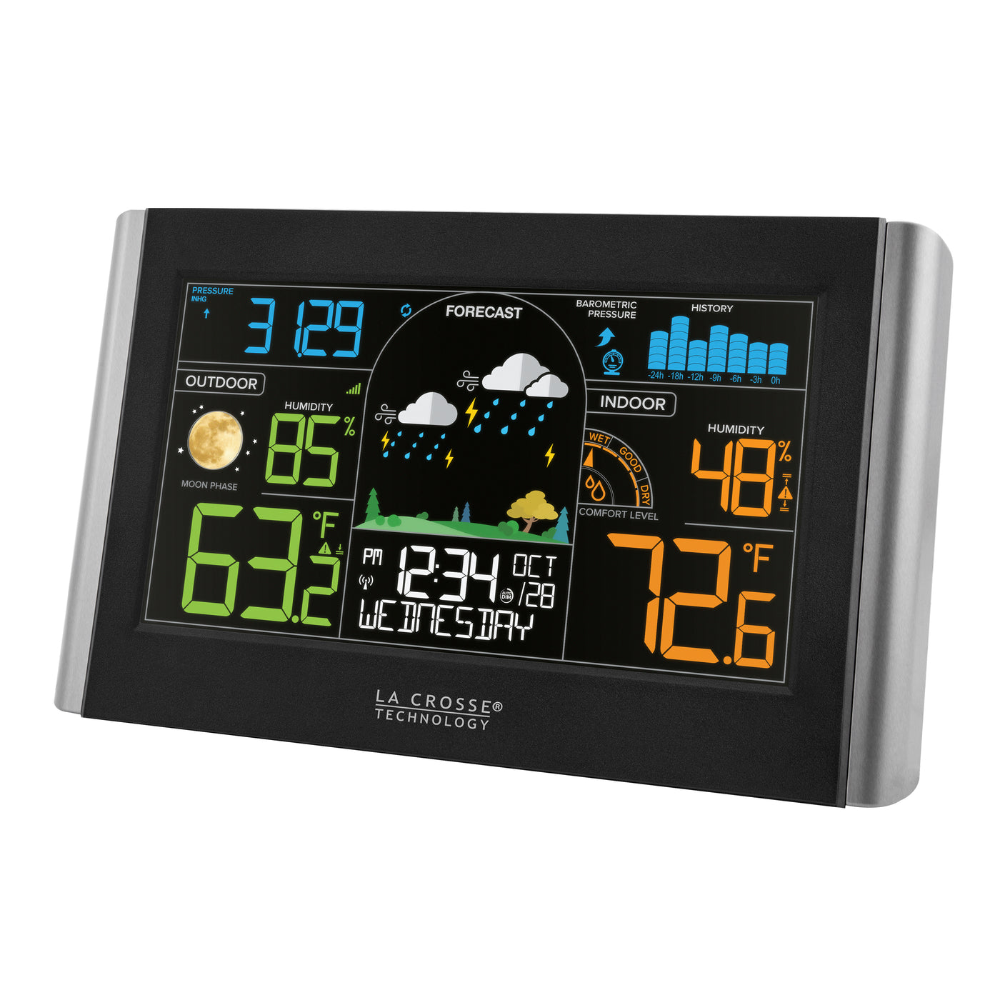 La Crosse Technology Wireless Color Weather Station with Backlight &  Forecast - Power Townsend Company