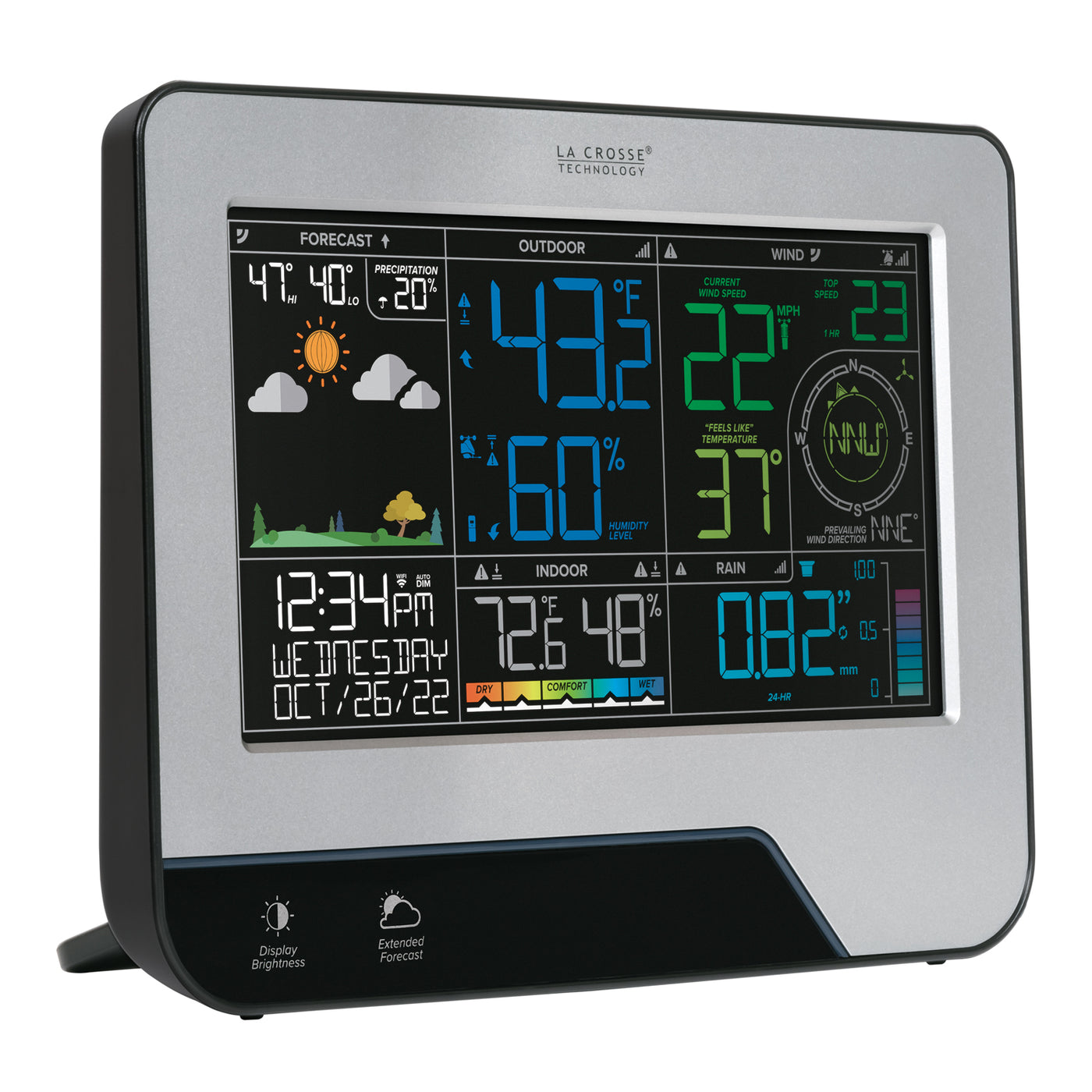 La Crosse Wireless Wind and Weather Station, Solar Panel, AccuWeather,  Breeze Pro Sensor - Model C78861