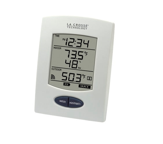 La Crosse Technology® Battery-powered Lcd Wireless 2-piece Digital Weather  Thermometer Station With Hygrometer : Target