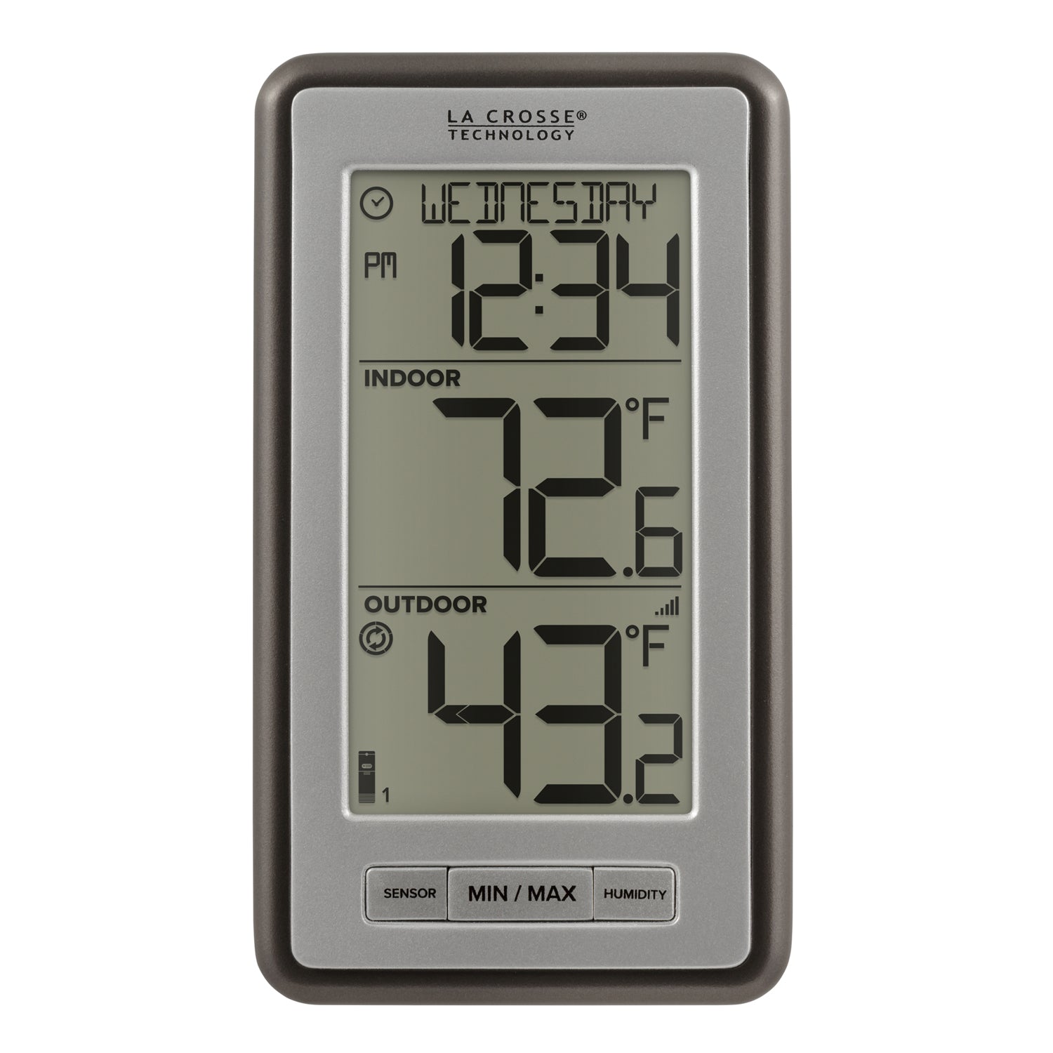 Digital Thermometer with Indoor/Outdoor Sensor (2 Color Options)