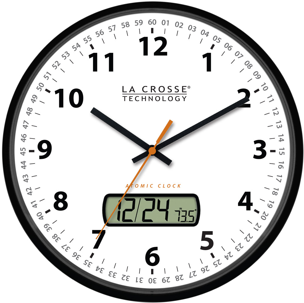 WT-3128U 12 inch Atomic Wall Clock with Date Display – La