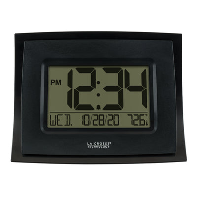 WT-8002UV2 Digital Wall Clock with Indoor Temp and Calendar
