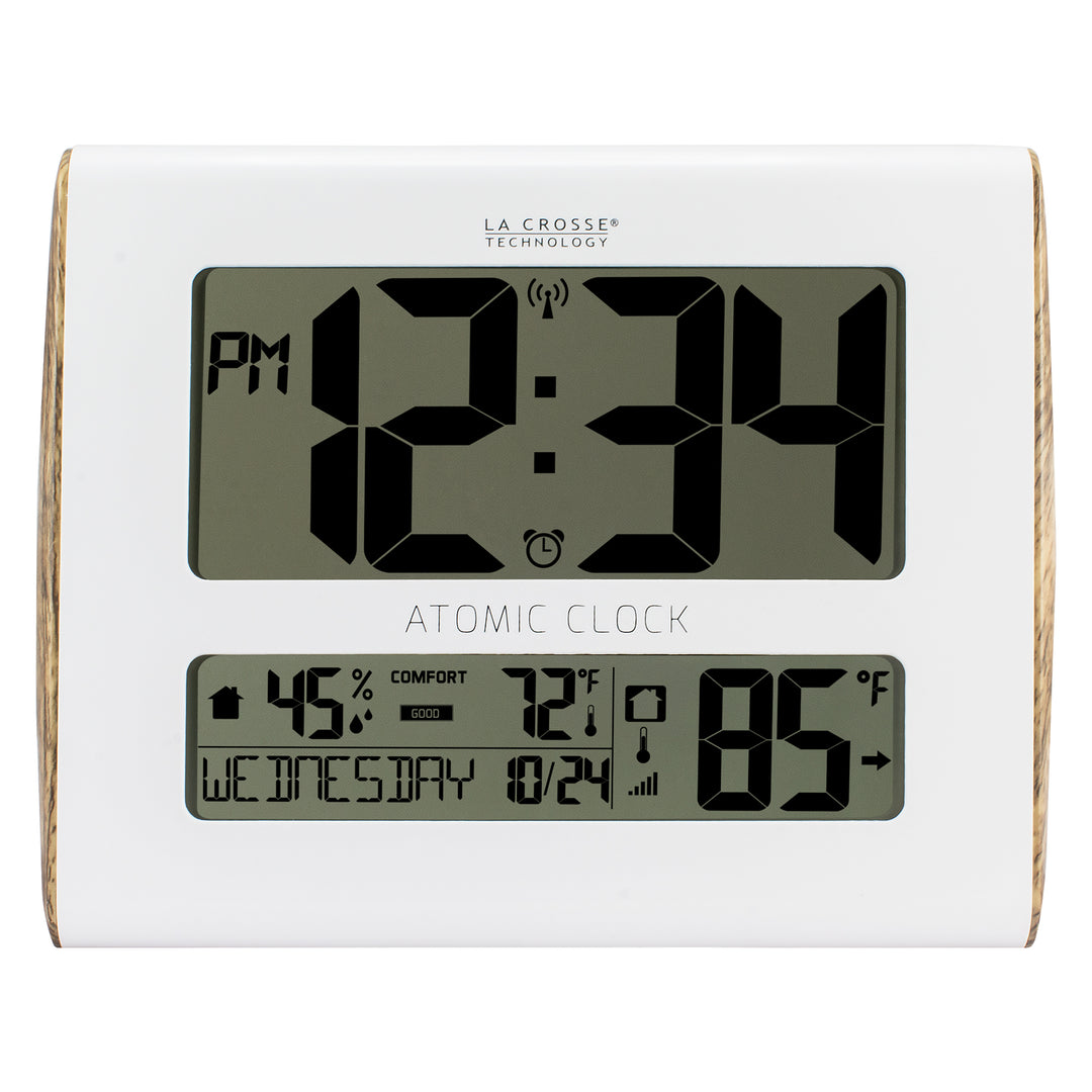 タイムアクセル12:01('93米) 513-1919 Atomic Digital Wall Clock with Indoor/Outdoor Temperature and