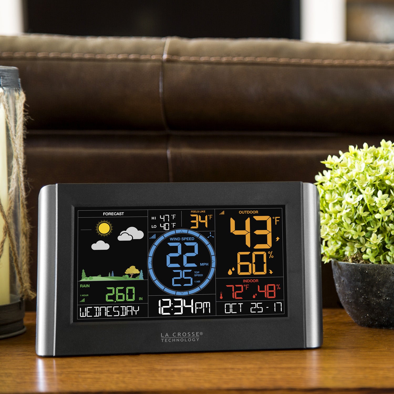 Explore Scientific CrystalVision Advanced Weather Station with LED Touch Keys WSH5002