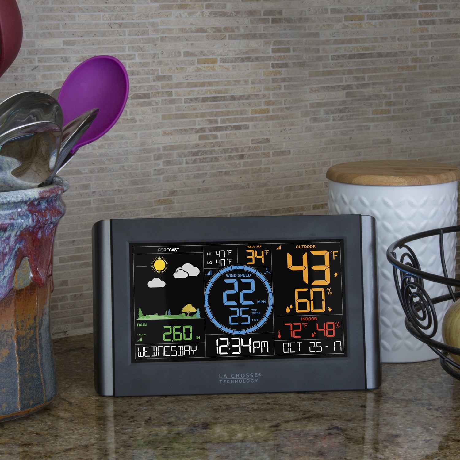 Explore Scientific CrystalVision Advanced Weather Station with LED Touch Keys WSH5002