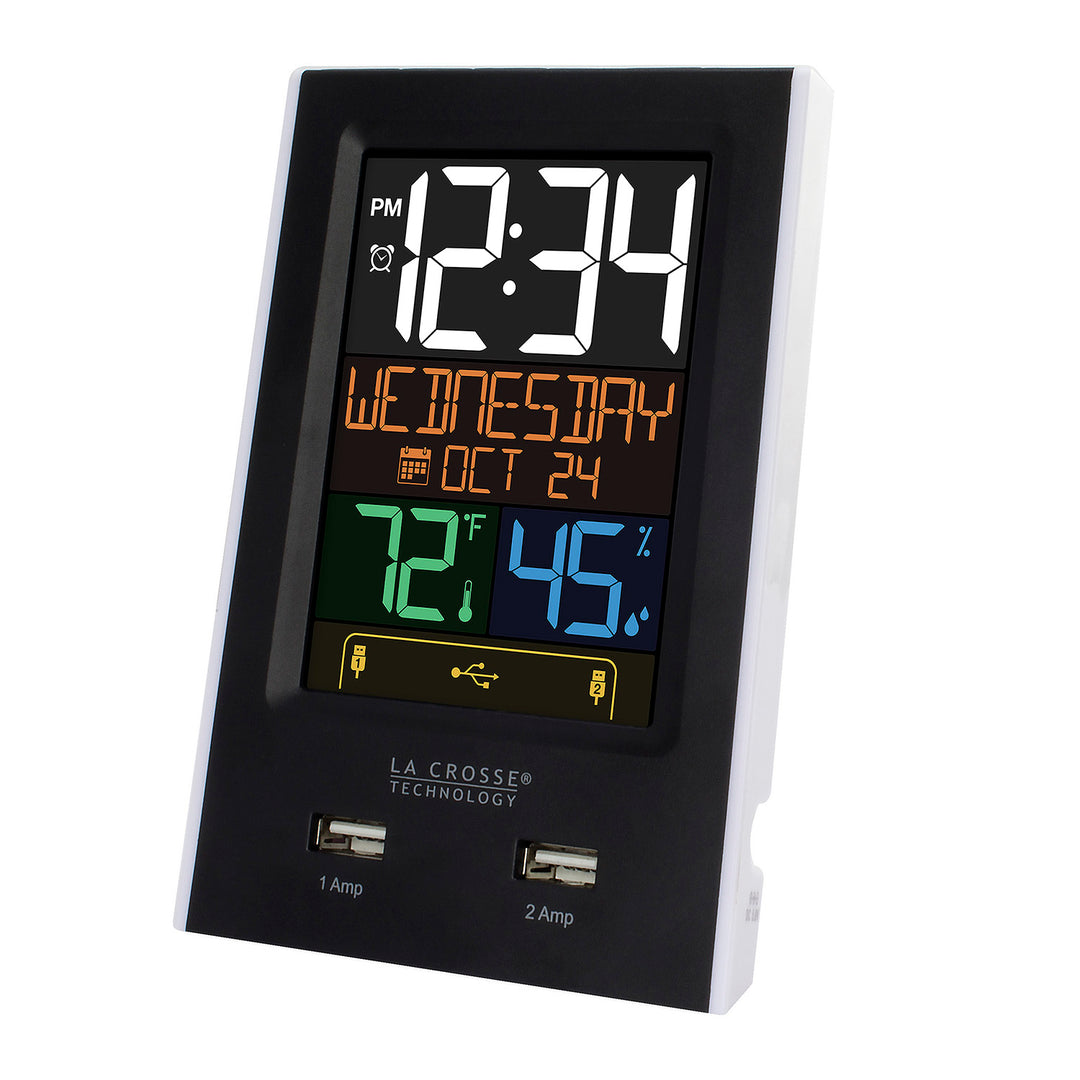 Alarm Clock Charging Station with Two USB Charging Ports