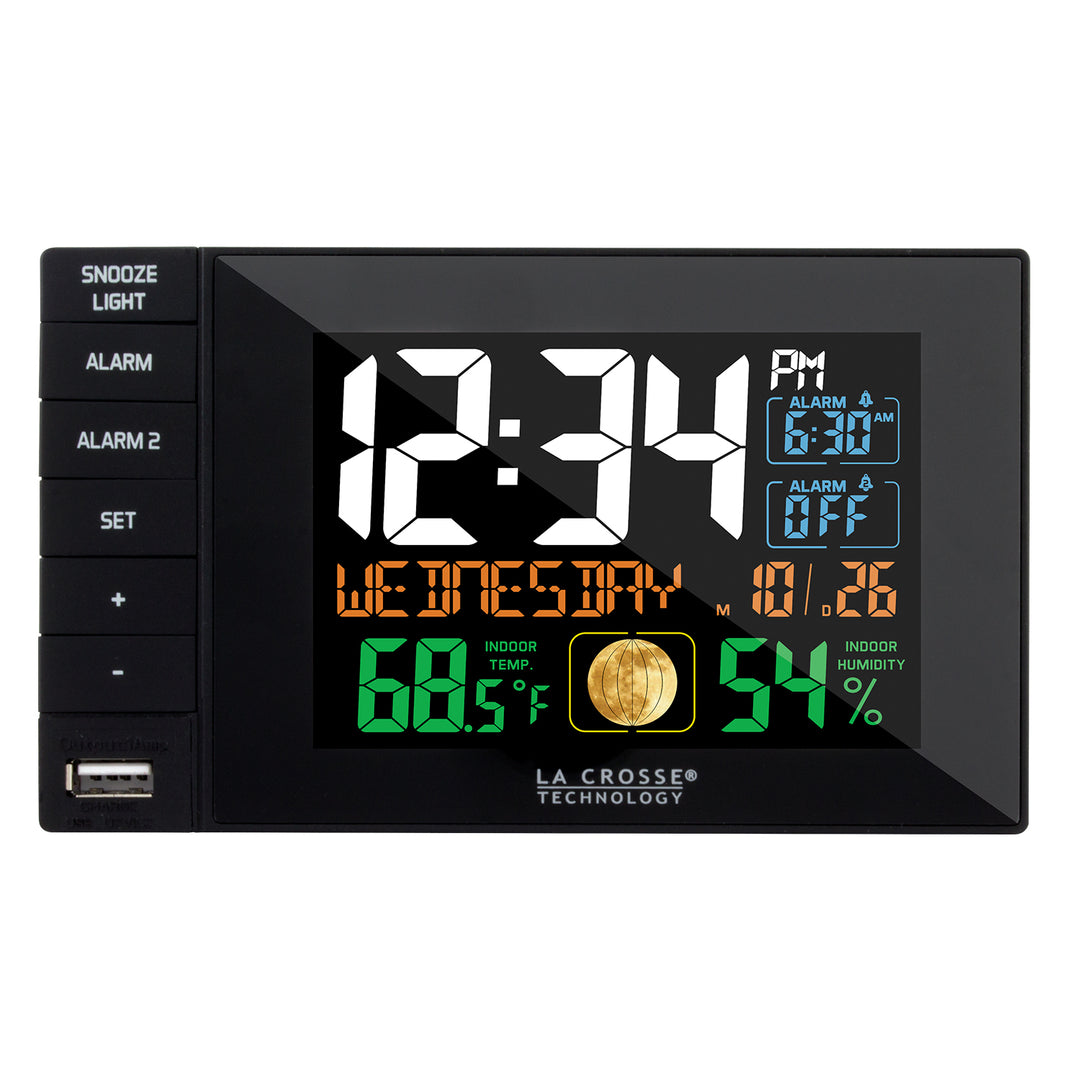 Dual Alarm Clock with USB Charging Port