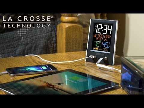 Alarm Clock Charging Station with Two USB Charging Ports