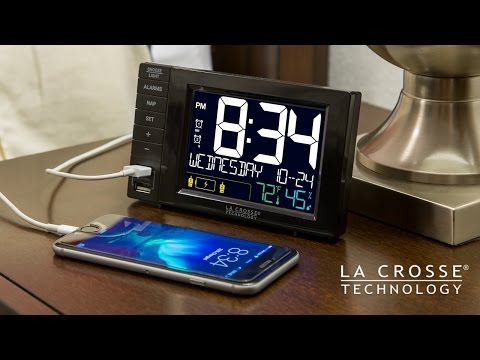 S85906 Alarm Clock Charging Station with two USB Charging Ports