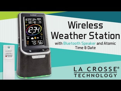 S87078 Wireless Weather Station with Bluetooth Speaker and Atomic Time and Date