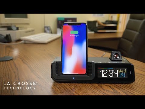 C80765 Wattz Wireless Charging Projection Alarm Clock