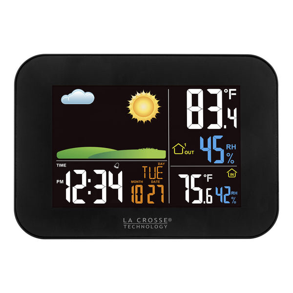 M84282 Color LCD Weather Station with Indoor and Outdoor Temperature a