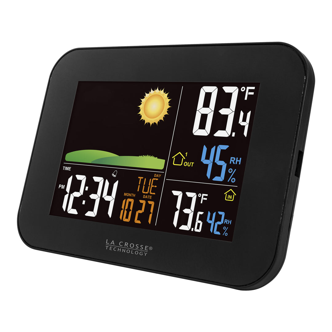M84282 Color LCD Weather Station with Indoor and Outdoor Temperature a