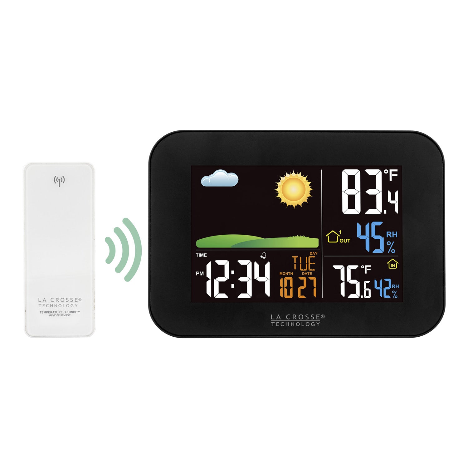 M84282 Color LCD Weather Station with Indoor and Outdoor Temperature a