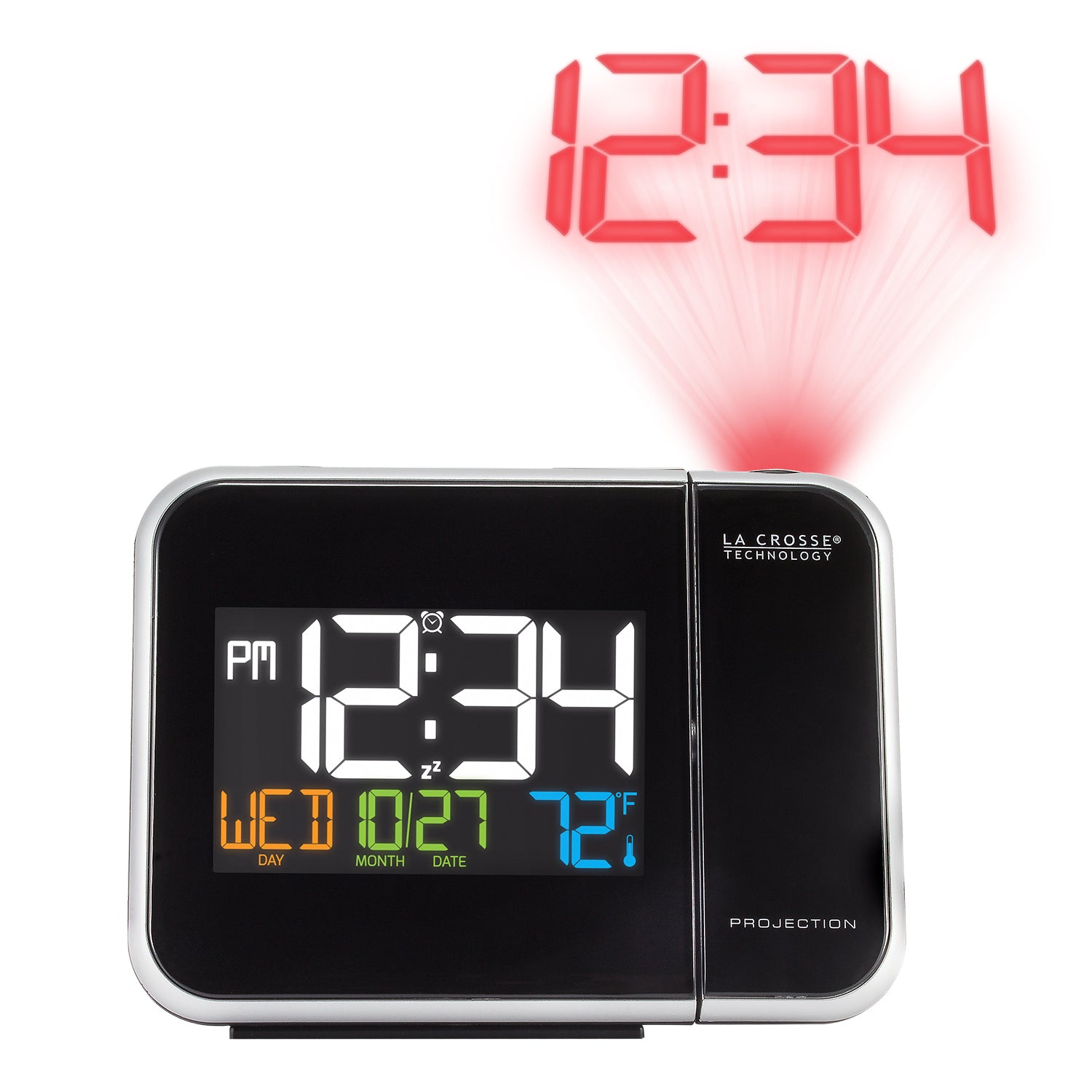 W85923V3 Projection Alarm Clock with Indoor Temperature La Crosse