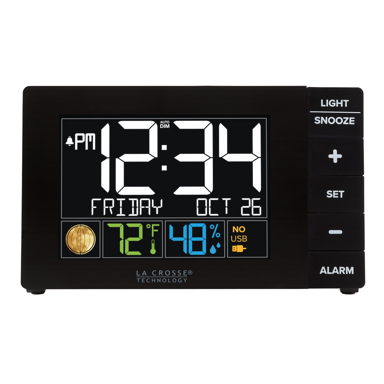 W88723V2 MultiColor Alarm Clock La Crosse Technology