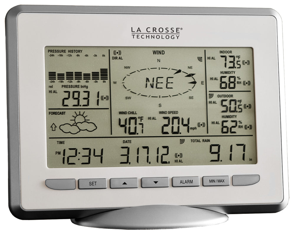 La Crosse Technology - La Crosse Technology - Station météo avec écran LCD  coloré Alertes de température WS6828 - Météo connectée - Rue du Commerce