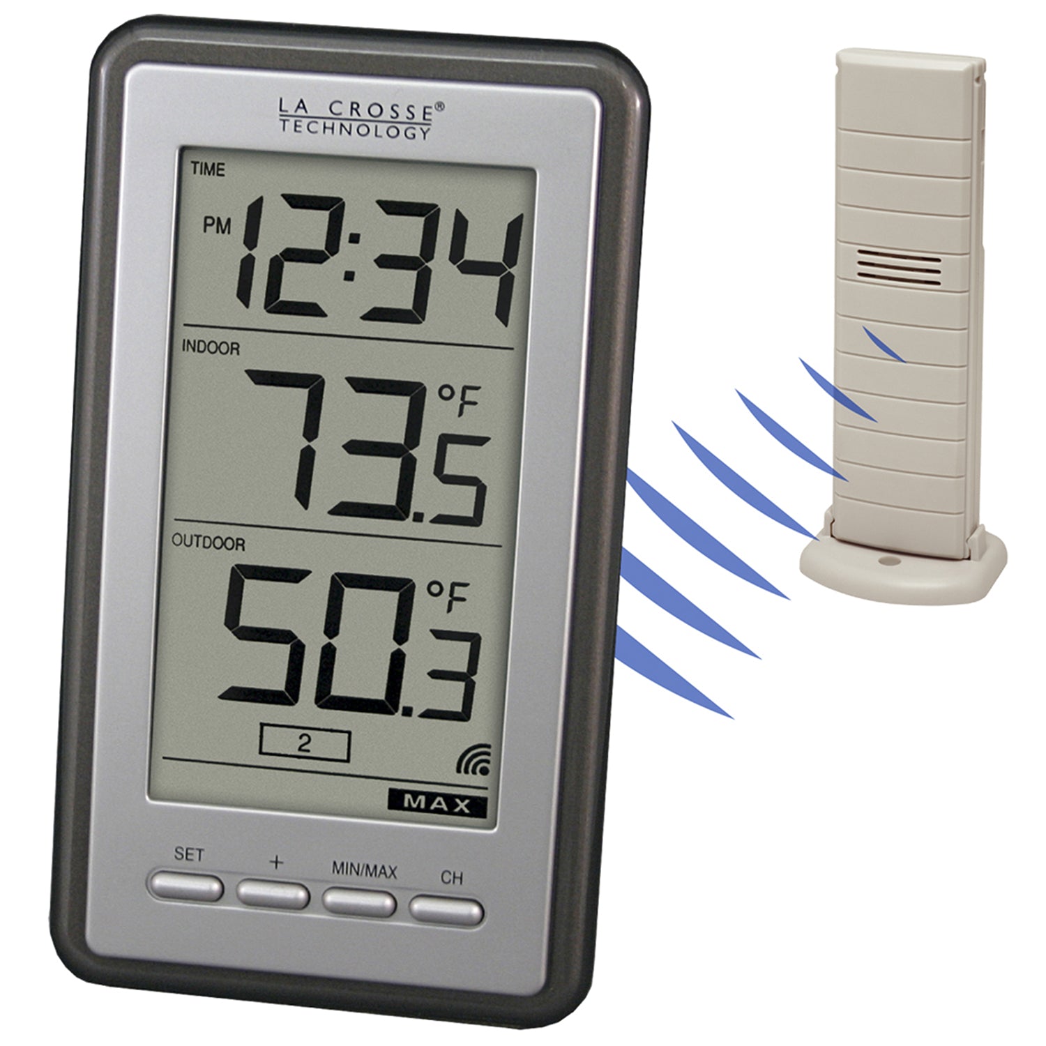 314-152-W La Crosse Technology Small Digital Thermometer - White