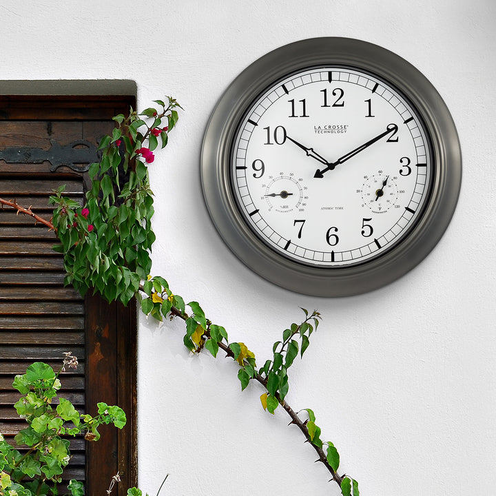 オールドタイマー WT-3181PX1 18 inch Indoor/Outdoor Atomic Wall Clock