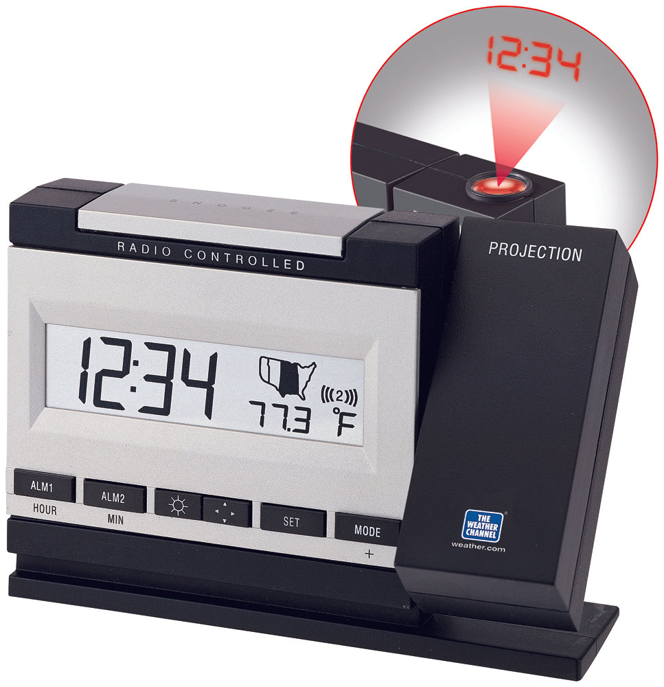 WT5720 Projection Alarm Clock with Indoor Temp La Crosse Technology